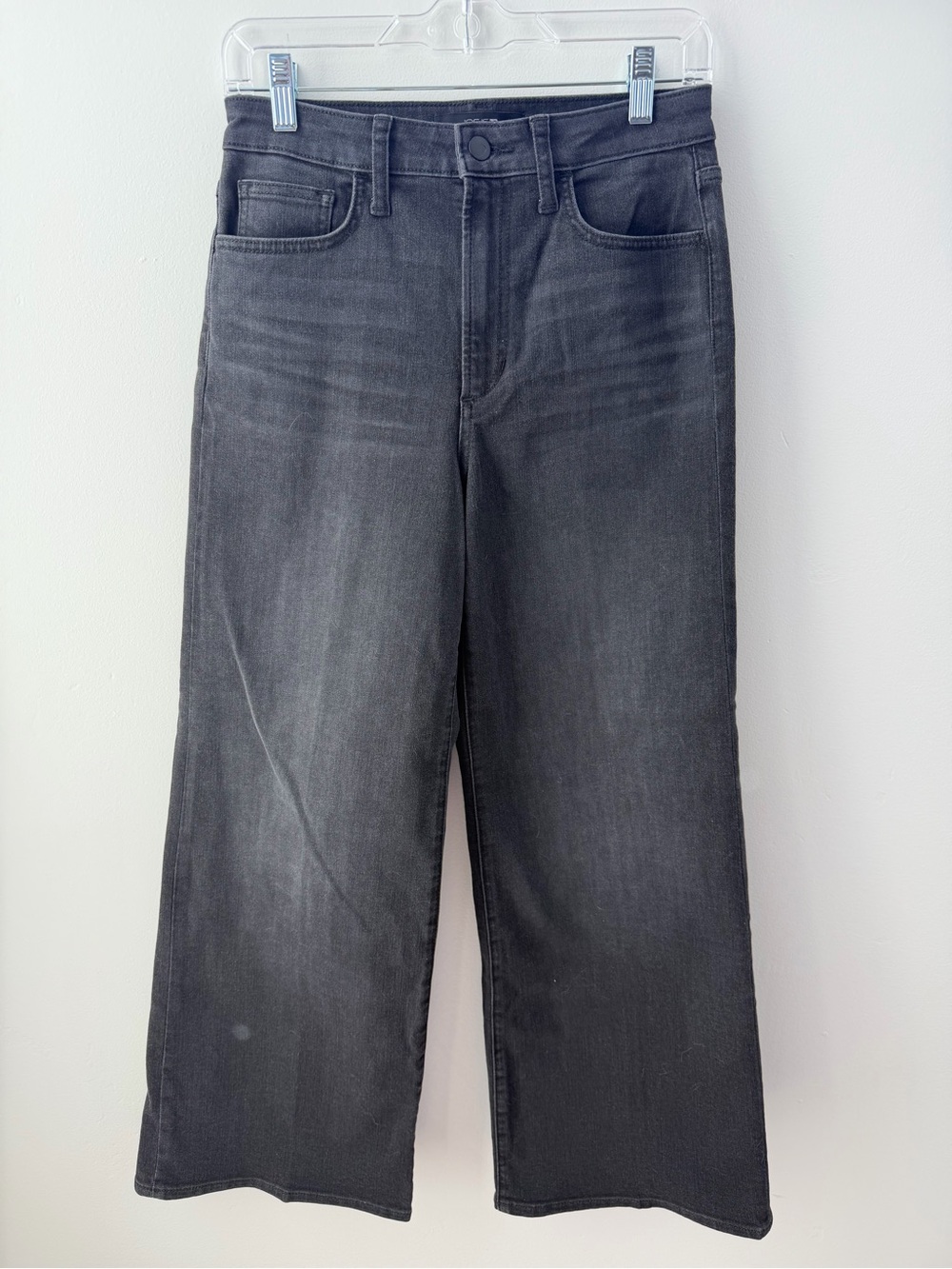 Joe's Jeans The Wide Leg Ankle Black Denim Jeans, 26